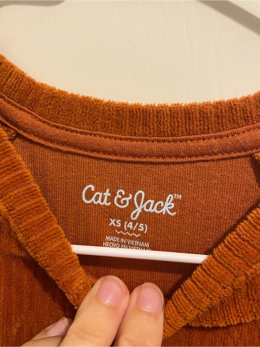 Cat & Jack Girls' Corduroy Dress in Rust Orange